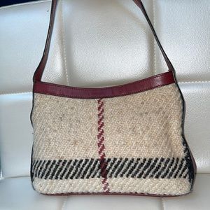 Burberry London wool nova check pochette baguette purse